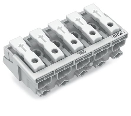 WAGO 294 Series Plug-in Connector Female, 5-Pole, 24A, 5-Way