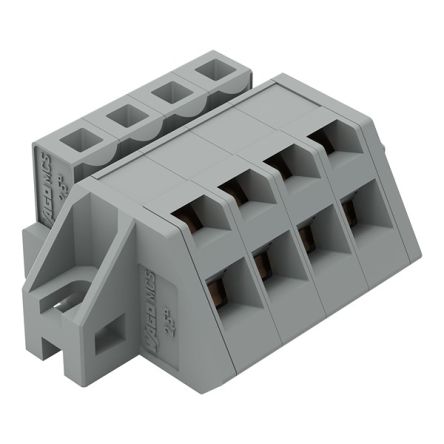 WAGO 731 Series Flange Connector Female Cage Clamp, 4-Pole, 12A, 4-Way