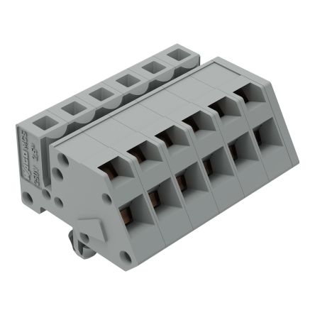 WAGO 731 Series Flange Connector Female Cage Clamp, 6-Pole, 12A, 6-Way