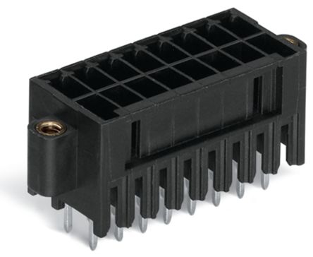 WAGO 713 Series Straight Through Hole Header, 36 Contact(s), 3.5 mm Pitch, 2 Row, Shrouded