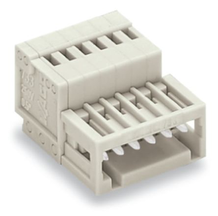 WAGO 733 Series Plug-in Male Lighting Connector Male Cage Clamp, 6-Pole, 6A, 6-Way