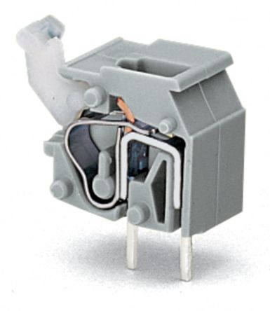 WAGO 255 Series PCB Connector, 1-Contact, 10.16 mm Pitch, Through Hole, 2 Row