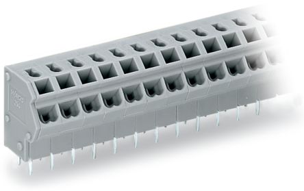 WAGO 254 Series PCB Terminal Block, 12-Contact, 5.08 mm Pitch, Through Hole, 1 Row