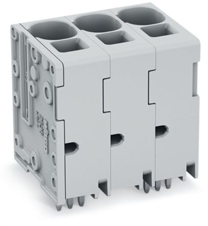 WAGO 2636 Series PCB Connector, 2-Contact, 10 mm Pitch, Feed Through, 1 Row