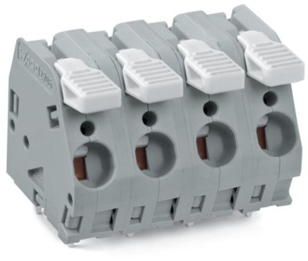 WAGO 2706 Series PCB Connector, 3-Contact, 10 mm Pitch, Through Hole, 1 Row