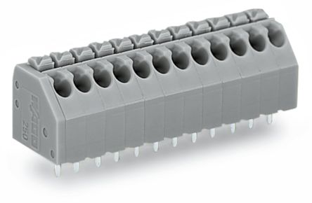 WAGO 250 Series PCB Connector, 4-Contact, 3.5 mm Pitch, 1 Row, 250-104