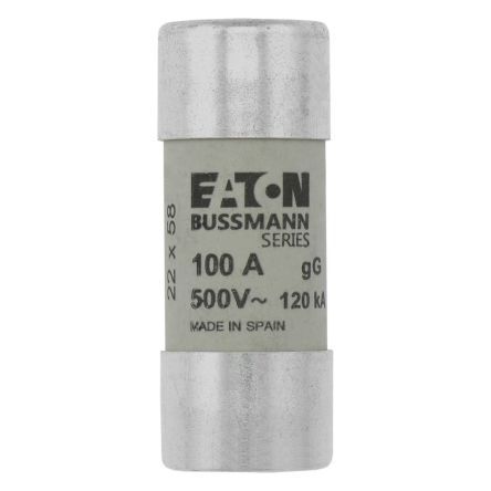 Eaton 100A Cartridge Fuse, 22 x 58 mm