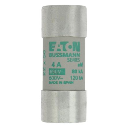 Eaton 4A AM Ceramic Cartridge Fuse, 22 x 58 mm