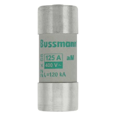 Eaton 125A Ceramic Cartridge Fuse, 22 x 58 mm