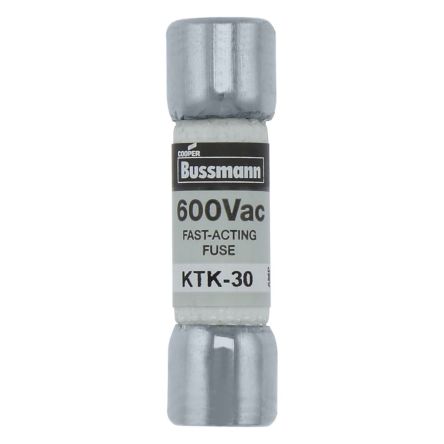 Eaton 0.4A F Melamine Cartridge Fuse, 13/32 x 1-1/2 in