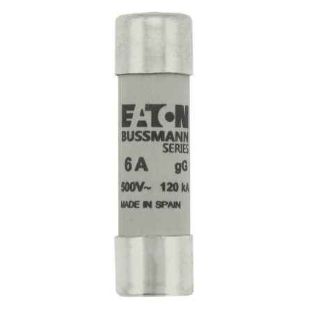 Eaton 6A Ceramic Cartridge Fuse, 14 x 51 mm
