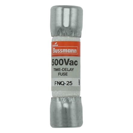 Eaton 25A Time Delay Nickel Plated Bronze Cartridge Fuse
