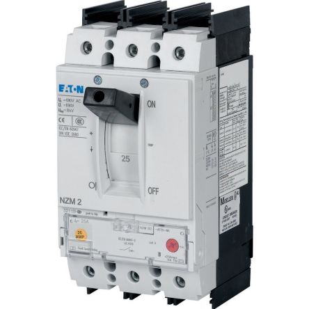 Eaton, NZM, NZM Molded Case Circuit Breaker 3-Pole 20A, Breaking Capacity 5 kA, Fixed