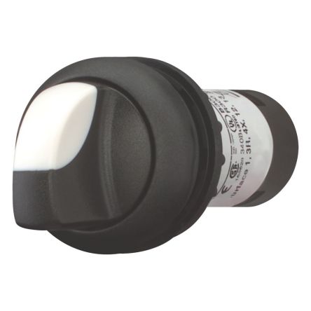 Eaton C22 Series 3 Position Selector Switch Head, 22.5 mm Cutout, Black Handle, IP65