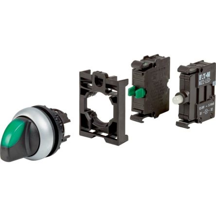 Eaton Toggle Selector Switch Head - (1 NO) 22.5 mm Cutout Diameter Illuminated 2 Positions
