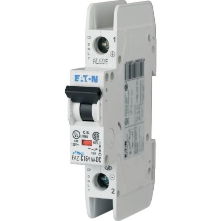 Eaton xEffect FAZ Miniature Circuit Breaker, 1-Pole, 8A, Type C, 250 V dc DC, 10 kA Breaking Capacity
