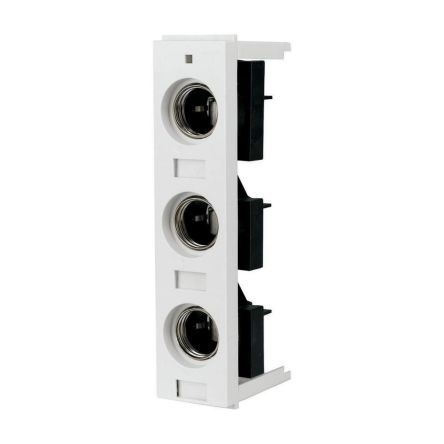 Eaton 25A Rail Mount Fuse Holder Base, 3P-Pole, 500V ac