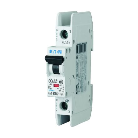 Eaton xEffect FAZ Miniature Circuit Breaker, 1-Pole, 7A, Type C, 240V ac AC, 60 V dc DC, 10 kA Breaking Capacity