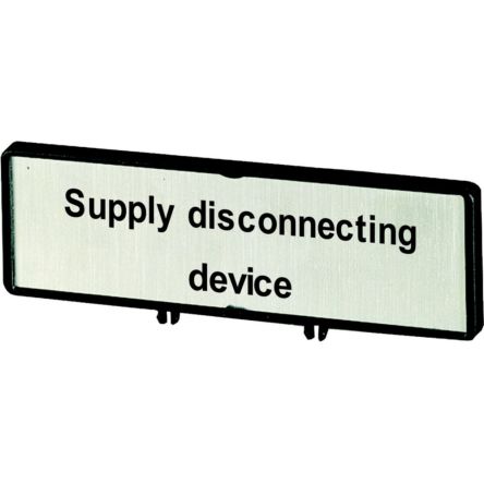 Eaton Label for Use with T0, T3, P1, Pre-printed "Supply Disconnecting Device