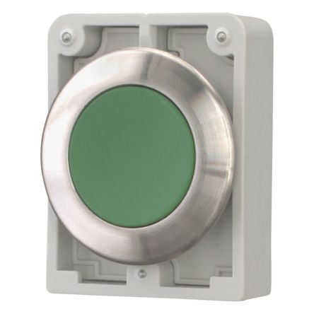 Eaton M30I Series Push Button Switch, Maintained, Panel, 30.5 mm Cutout, Green LED, IP66, IP67, IP69