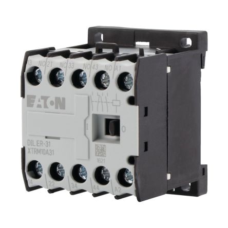 Eaton DILER Contactor Relay, 240V Coil, 4-Pole, 6 A, 25 VA 240V, 3 NO/1 NC, 600V