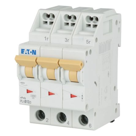 Eaton Eaton Moeller Miniature Circuit Breaker, 3-Pole, 13A, Type B, 400V ac AC, 48 V dc DC, 10 kA Breaking Capacity