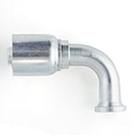 Parker, 14N77-24-20 Stainless Steel Steel Hydraulic Fitting SAE 1-1/2 in, 90 °, Crimp 1.25in