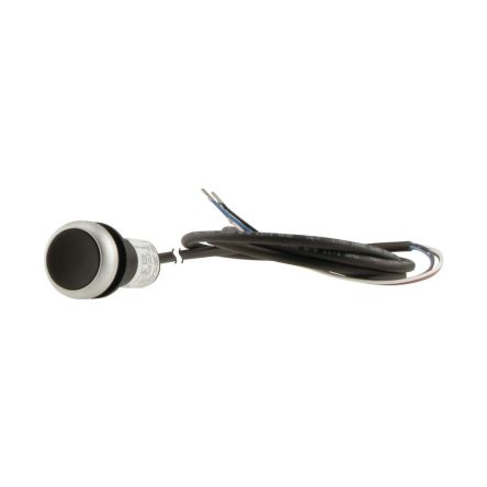Eaton M22 Series Push Button Switch, Maintained, 22.5 mm Cutout, 1 NC, Black LED, IP67, IP69K 800 V ac