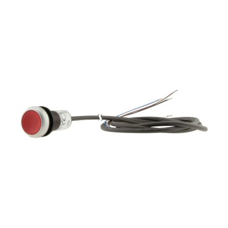 Eaton C22 Series Illuminated Illuminated Push Button, Momentary, Screw, 22.5 mm Cutout, 1 NC, Red LED, IP67, IP69K, 24 V