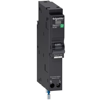Schneider Electric QO106B10RCB Series Residual Current Circuit Breaker, 6A, 1-Pole, 30 mA, Type B, 10000 A 230V ac, 240