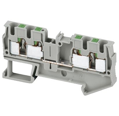 Schneider Electric NSYTRP Series Terminal Block, 4-Way, 4mm² Wire Push-in
