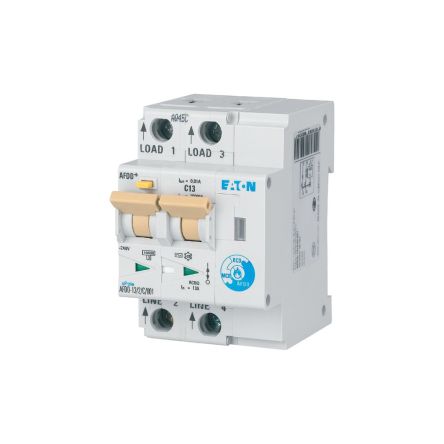 Eaton Electronic Circuit Breaker, 13A Current Rating, 2-Pole, 10 mA Trip Sensitivity, Type C, Eaton Moeller Range, xPole