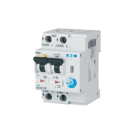 Eaton Electronic Circuit Breaker, 40A Current Rating, 2-Pole, 30 mA Trip Sensitivity, Type B, Eaton Moeller Range, Eaton