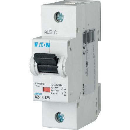 Eaton xEffect AZ Miniature Circuit Breaker, 1-Pole, 80A, Type D, 230V ac AC, 60 V dc DC, 20 kA Breaking Capacity
