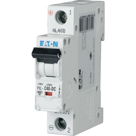 Eaton xPole - PXL PXL Miniature Circuit Breaker, 1-Pole, 40A, Type C, 440V ac AC, 48 V dc DC, 10 kA Breaking Capacity