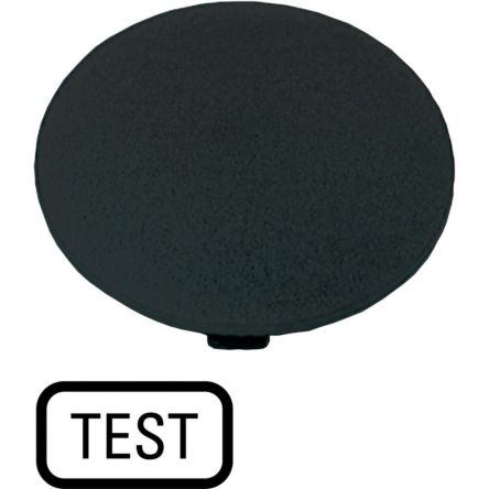 Eaton Button Plate for Use with Push Button, Pre-printed "TEST