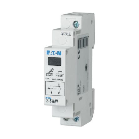 Eaton 1-Pole DIN Rail Isolator Switch -, IP40, 16A, 0 W