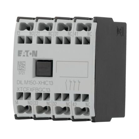 Eaton Auxiliary Contact, 4 Contact, 1 NO/3 NC, Front, 10 A, 440V, 278047 DILM150-XHIC13