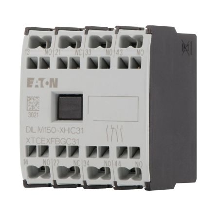 Eaton Auxiliary Contact, 4 Contact, 3 NO/3 NC, Front, 278045 DILM150-XHIC31