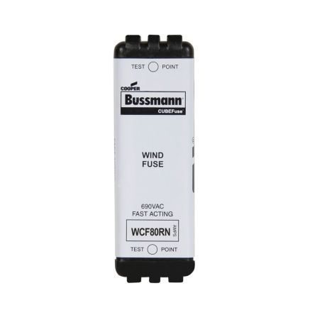 Eaton 80A Fast Acting Glass Filled Polyethersulfone Cartridge Fuse, 3.01 x 1 in