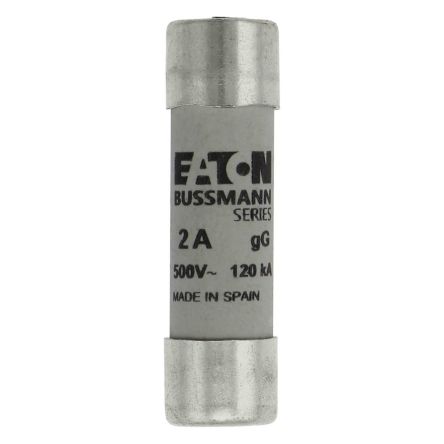 Eaton 2A Cartridge Fuse, 14 x 51 mm