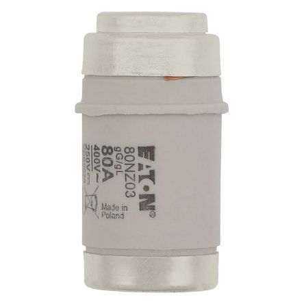 Eaton 80A TT Ceramic Cartridge Fuse, 43 x 23 mm