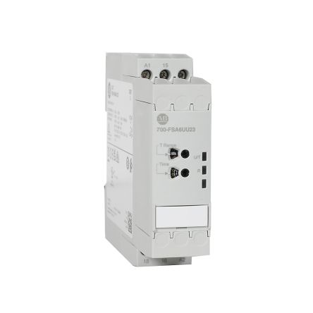 Allen Bradley 700-FSM6 Series DIN Rail Timer Relay, 2-Contact, 24 to 240 V ac 24V ac, 240 V ac, 0.1 to 10 h,