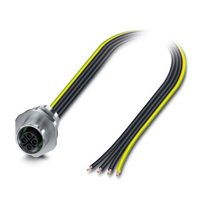 Phoenix Contact Circular Connector, 4 Contacts, Front, Front, M12 Connector, Socket, Female, IP67, SACC Series