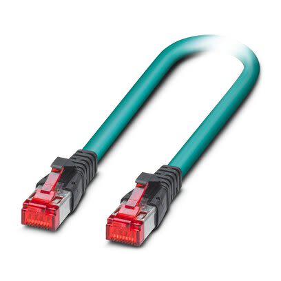 Phoenix Contact NBC, 1 m Cat6 Patch cable, Blue Straight to Male RJ45 Male, Shielded Polyurethane Sheath