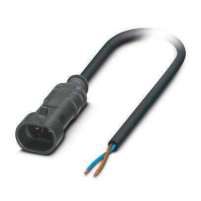 Phoenix Contact Male 2 way Plug, Plug to Straight Sensor Actuator Cable, 5 m