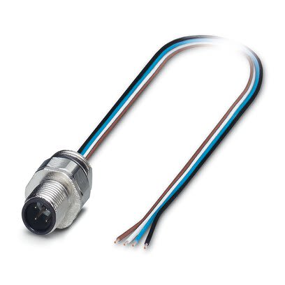 Phoenix Contact Circular Connector, 4 Contacts, Front, M12 Connector, Plug, Male, IP67, SACC Series