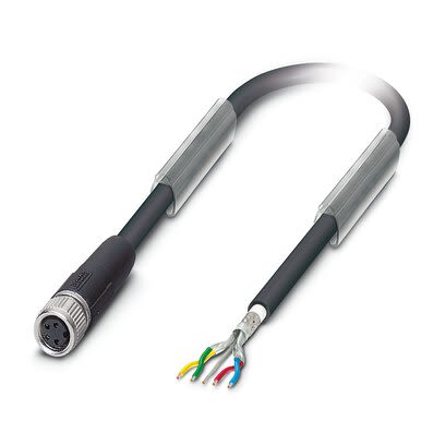 Phoenix Contact Bus Bus Cable, 4 Cores, 0.38mm² 26 AWG, Screened, 5 m, Black Polyurethane Sheath