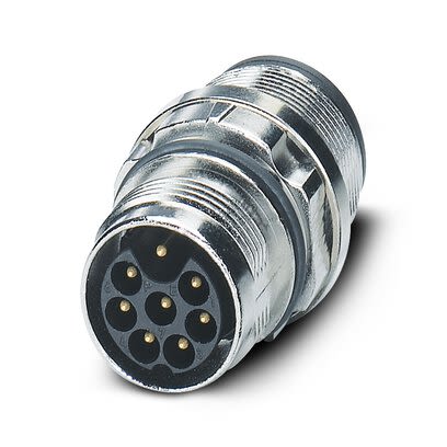 Phoenix Contact Circular Connector, 8 Contacts, Front, Front, M17 Connector, Plug, Male, IP67, ST Series