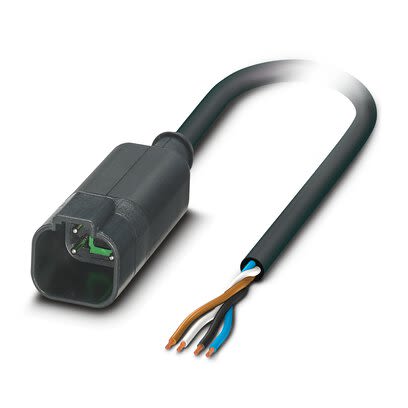 Phoenix Contact Male 4 way Plug to 4 way Free Cable End Actuator/Sensor Cable, 5 m